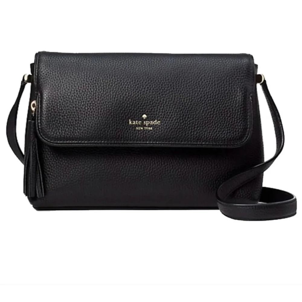 Kate Spade Black Crossbody Bag With Black & white leather wallet set EUC - Picture 7 of 9